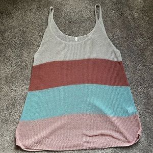 Color block sweater tank